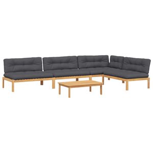 vidaXL 5d&iacute;ln&aacute; zahradn&iacute; paletov&aacute; sedac&iacute; souprava podu&scaron;ky masivn&iacute; ak&aacute;cie