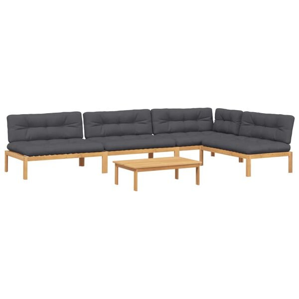 vidaXL 5d&iacute;ln&aacute; zahradn&iacute; paletov&aacute; sedac&iacute; souprava podu&scaron;ky masivn&iacute; ak&aacute;cie