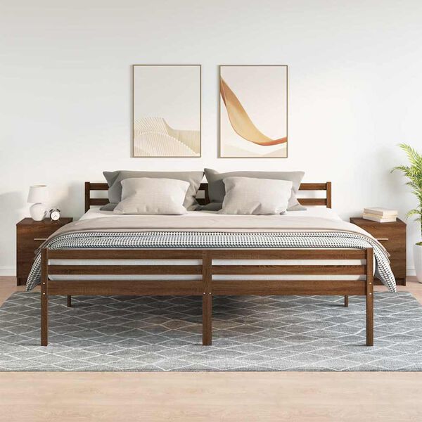 vidaXL Nočn&iacute; stolky 2 ks se 2 z&aacute;suvkami hněd&yacute; dub 40 x 36 x 50 cm