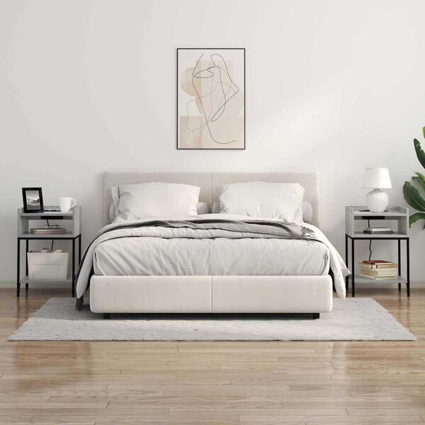 vidaXL Nočn&iacute; skř&iacute;ňka &Scaron;ed&aacute; Sonoma 40 x 40 x 61 cm kompozitn&iacute; dřevo