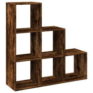 vidaXL Knihovna/děl&iacute;c&iacute; stěna 3patrov&aacute; kouřov&yacute; dub 99x29x99 cm kompozit
