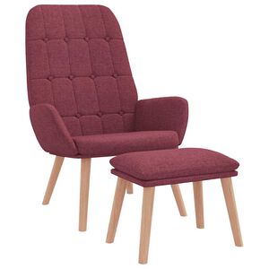 vidaXL Relaxačn&iacute; křeslo s podnožkou v&iacute;nov&eacute; textil
