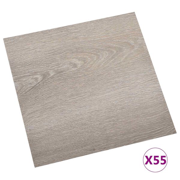 vidaXL Podlahov&aacute; prkna 55 pcs Taupe 5,11 m&sup2; PVC