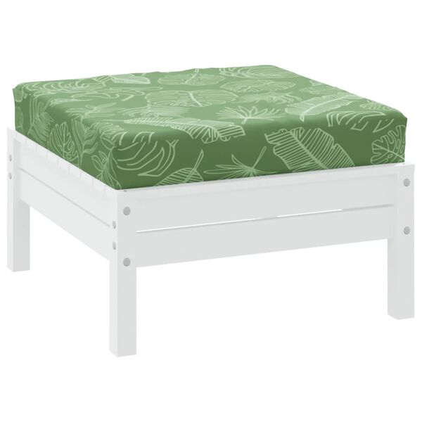 vidaXL Podu&scaron;ka na palety vzor listů 60 x 60 x 8 cm oxfordsk&aacute; l&aacute;tka