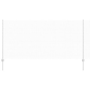 vidaXL Plot s sloupkem Stř&iacute;brn&aacute; 1,2 x 50 m Ocel