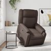 vidaXL Zvedac&iacute; polohovac&iacute; křeslo hněd&eacute; uměl&aacute; kůže