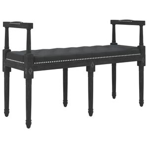 vidaXL Lavice čern&aacute; 110 x 40 x 70 cm samet