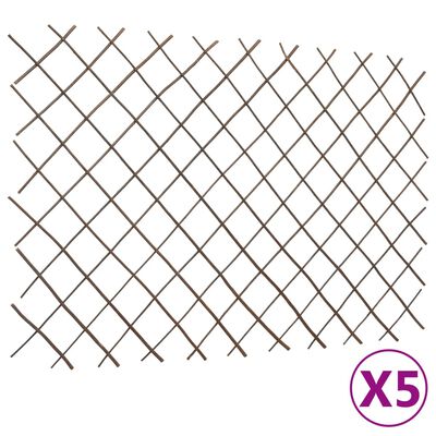 vidaXL Vrbové trelážové ploty 5 ks 180 x 120 cm