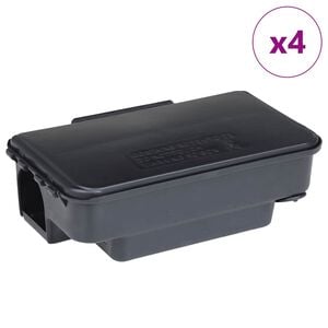 vidaXL pasti na my&scaron;i 4 ks čern&eacute; 22x12,5x7,5 cm