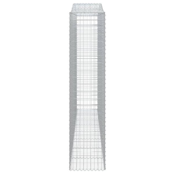 vidaXL Klenut&yacute; gabionov&yacute; ko&scaron; 400 x 50 x 220/240 cm pozinkovan&eacute; železo