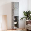 vidaXL Skř&iacute;ň highboard betonově &scaron;ed&aacute; 34,5x34x180 cm kompozitn&iacute; dřevo