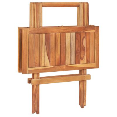vidaXL Skládací bistro stolek 60 x 60 x 65 cm masivní teakové dřevo