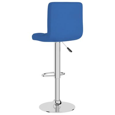 vidaXL Barové židle 2 ks modré textil