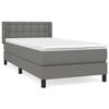 vidaXL Box spring postel s matrac&iacute; tmavě &scaron;ed&aacute; 90x200 cm textil