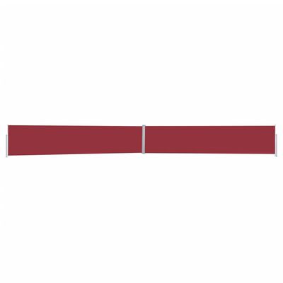 vidaXL Zatahovací boční markýza / zástěna 170 x 1200 cm červená