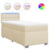 vidaXL Box spring postel s matrac&iacute; kr&eacute;mov&aacute; 90x200 cm textil