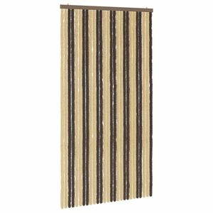 vidaXL Z&aacute;clona proti hmyzu Chenille Tmavě hněd&aacute; a b&eacute;žov&aacute; 118 x 220 cm