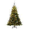 vidaXL Uměl&yacute; skl&aacute;pěc&iacute; v&aacute;nočn&iacute; stromek s 300 LED a koulemi 180 cm