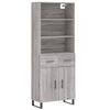 vidaXL Skříň highboard šedá sonoma 69,5 x 34 x 180 cm kompozitní dřevo