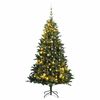 vidaXL Uměl&yacute; skl&aacute;pěc&iacute; v&aacute;nočn&iacute; stromek s 300 LED a koulemi 180 cm
