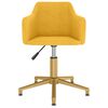 vidaXL Otočn&eacute; j&iacute;deln&iacute; židle 6 ks žlut&eacute; samet