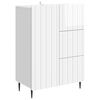 vidaXL Serv&iacute;rovac&iacute; skř&iacute;ň B&iacute;l&aacute; s vysok&yacute;m leskem 66 x 34,5 x 91,5 cm
