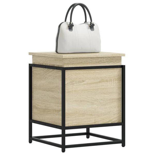 vidaXL Úložný box s víkem dub sonoma 40x40x51,5 cm kompozitní dřevo