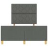 vidaXL R&aacute;m postele s čelo Tmavě &scaron;ed&aacute; 120 x 200 cm textil