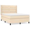 vidaXL Box spring postel s matrac&iacute; kr&eacute;mov&aacute; 140x200 cm textil