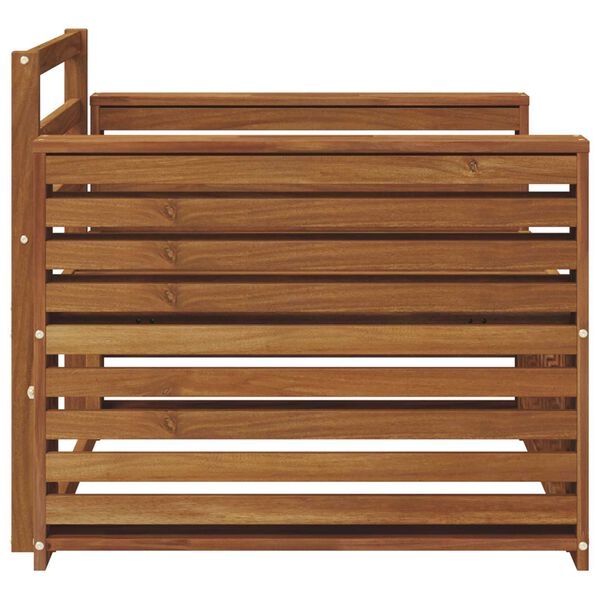 vidaXL 2 Kus Pohovka s opěrkami Masivn&iacute; ak&aacute;tov&eacute; dřevo Př&iacute;rodn&iacute;