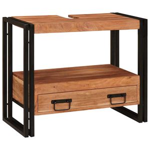 vidaXL Skř&iacute;ňka pod toaletn&iacute; stolek Hněd&aacute; Masivn&iacute; ak&aacute;tov&eacute; dřevo