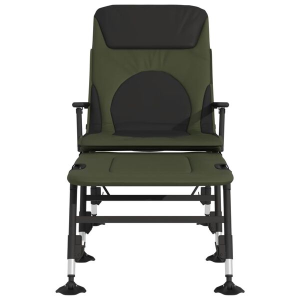 vidaXL Ryb&aacute;řsk&eacute; leh&aacute;tko nastaviteln&eacute; nohy do bl&aacute;ta skl&aacute;dac&iacute; zelen&eacute;