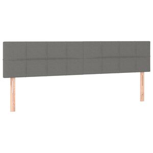 vidaXL Čela postele tmavě &scaron;ed&aacute; 180x5x78/88 cm l&aacute;tka