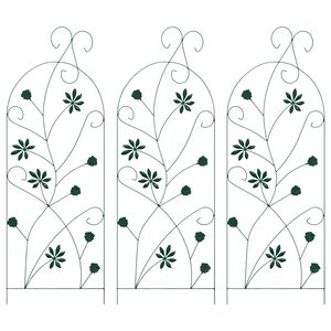 vidaXL Zahradn&iacute; plot 3 ks Zelen&aacute; 112 x 39,5 cm Ocel