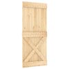 vidaXL Posuvn&eacute; dveře NARVIK Přirozen&aacute; a čern&aacute; 90 x 210 cm (213,5 cm)