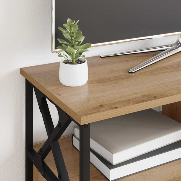 vidaXL Televizn&iacute; skř&iacute;ň se z&aacute;suvkou Artisanov&yacute; dub 90 x 33 x 45 cm