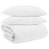 vidaXL Sada přikr&yacute;vek s pol&scaron;t&aacute;řem 3 ks B&iacute;l&aacute; Peř&iacute;