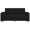 vidaXL Loveseat Sofa Čern&yacute; 180x77x82 cm textil