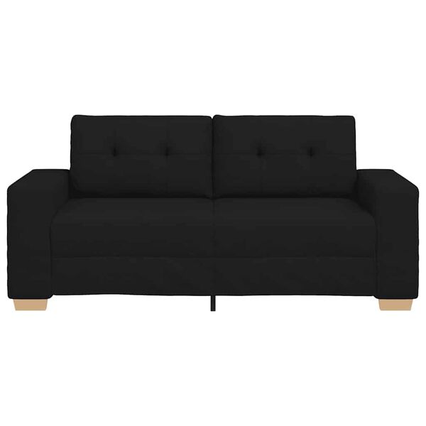 vidaXL Loveseat Sofa Čern&yacute; 180x77x82 cm textil