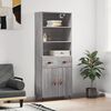 vidaXL Skř&iacute;ň highboard &scaron;ed&aacute; sonoma 69,5 x 34 x 180 cm kompozitn&iacute; dřevo