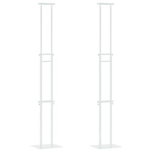 vidaXL St&aacute;nky pro veletrhy 2 ks B&iacute;l&aacute; 30 x 23,5 x 210 cm Ocel