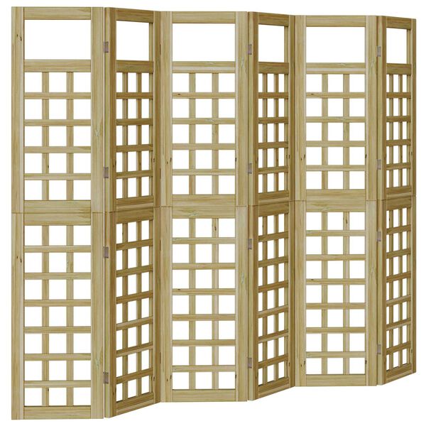 vidaXL Zástěna pro soukromí 6 pcs Hnědá 240 x 180 cm