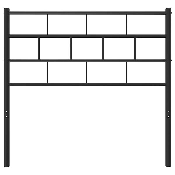 vidaXL Kovov&eacute; n&aacute;hradn&iacute; čelo postele čern&eacute; 75 cm