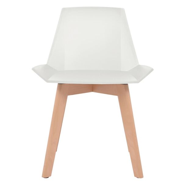 vidaXL J&iacute;deln&iacute; židle 4 ks b&iacute;l&eacute; plast