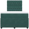 vidaXL Box spring postel s matrac&iacute; tmavě zelen&aacute; 120 x 200 cm samet