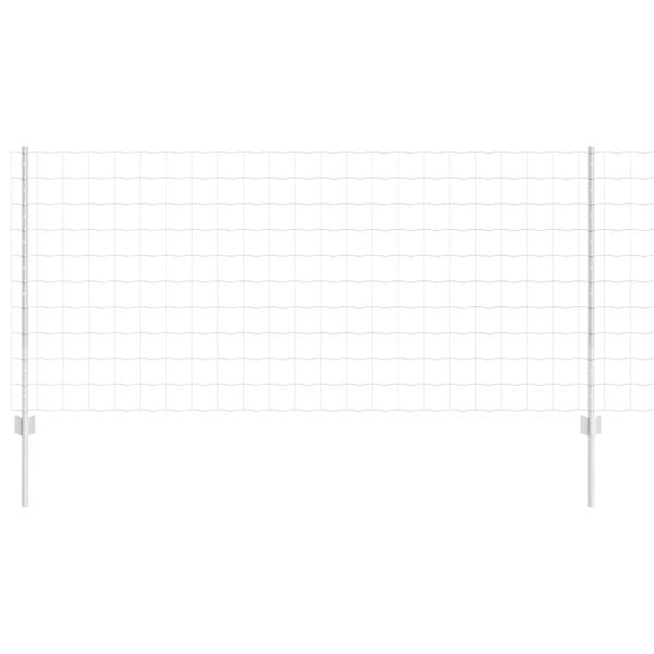 vidaXL Plot s sloupkem Stř&iacute;brn&aacute; 1 x 25 m Ocel