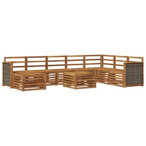 vidaXL Venkovn&iacute; pohovkov&aacute; souprava 7 pcs Př&iacute;rodn&iacute;