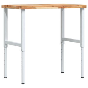 vidaXL Pracovn&iacute; stůl 100x60x(73&ndash;99,5) cm masivn&iacute; ak&aacute;cie obd&eacute;ln&iacute;kov&yacute;