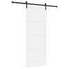 vidaXL Posuvn&eacute; dveře 93 x 232 cm Kompozitn&iacute; dřevo B&iacute;l&aacute; a čern&aacute;