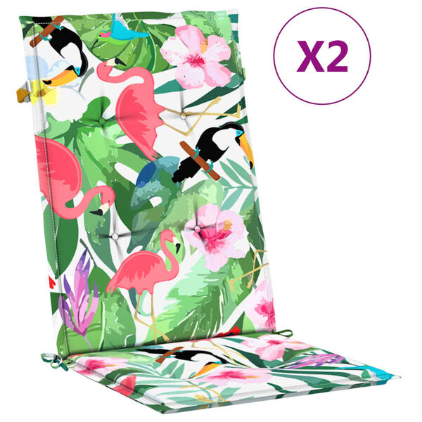 vidaXL Podu&scaron;ky na židli vysok&eacute; opěradlo 2 ks v&iacute;cebarevn&eacute; 120x50x3 cm